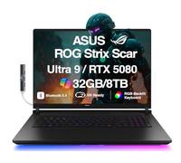 ASUS ROG Strix Scar AI Gaming Laptop 18" 240Hz Mini LED WQXGA Display (Intel Ultra 9-275HX, GeForce RTX 5080 16GB, 32GB DDR5, 8TB PCIe SSD, RGB KB, Win 11 Pro) w/DKZ USB Port Expander