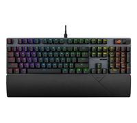 ASUS Tastiera da gioco ROG Strix Scope II X, con interruttori meccanici ROG NX Snow V2, schiuma insonorizzata, tasti ABS, tre angoli di inclinazione e poggiapolsi, spagnolo QWERTY