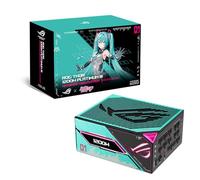ASUS ROG Thor 1200W Platinum III Hatsune Miku Edition ARGB Gaming Alimentatore di rete (compatibile ATX 3.1, 80Plus Platinum, GaN-MOSFET, misurazione di tensione GPU, display OLED magnetico, blu