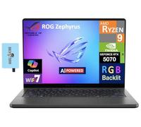 ASUS ROG Zephyrus G14 AI Gaming Laptop 14" Display 120Hz (AMD Ryzen 9 270, GeForce RTX 5070 8GB, 32GB LPDDR5X, 2TB PCIe SSD, tastiera RGB, WiFi 7, webcam, Win 11 Pro) con espansore porta USB DKZ