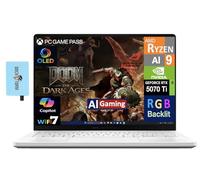 ASUS ROG Zephyrus G14 - Laptop da gioco AI 2025 Copilot + PC 14" 2.8K OLED 120Hz Display (AMD Ryzen AI 9 HX 370, GeForce RTX 5070 Ti 12GB, 32GB LPDDR5X, 2TB SSD, RGB KB, Win 11 Pro) con hub DKZ