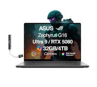ASUS ROG Zephyrus G16 AI Gaming Laptop 16" ROG Nebula OLED FHD+ Display (Intel Ultra 9-285H, GeForce RTX 5080 16GB, 32GB LPDDR5X, 4TB SSD, RGB KB, Wi-Fi 7, BT 5.4, Win11Pro) con espansore porta USB