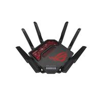 ASUS Router gaming GT-BE19000 Tri-band WiFi 7 (802.11be), larghezza di banda 320 MHz e 4096-QAM, doppie porte 10G, accelerazione di gioco a triplo livello, rete di gioco, AURA RGB, supporto AiMesh