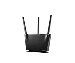 ASUS RT-AX68U Dual Band WiFi6 AX2700 Smart Router Estendibile,InstantGuard VPN,Parental Control 2.0, Mesh Wifi support, OFDMA + MU-MIMO tech, 1024 QAM, Trend Micro AiProtection Classic, Adaptive QoS