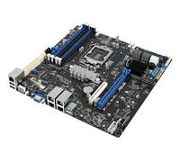 Asus server P11C-M/4L scheda madre professional Intel Xeon E-2100 socket 1151, DDR4 2666 max 64 gb, chipset Intel C242,formato UATX, 4 x Intel® I210AT + 1 x Mgmt, software asus control center