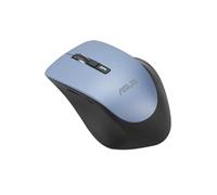 ASUS WT425 - Mouse senza fili 2,4 GHz - Sensore ottico 1600 dpi - Click silenziosi - Tasti laterali - Grigio/Blu - per destrimani