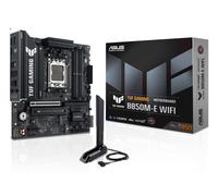 ASUS TUF Gaming B850M-E WiFi, Scheda Madre AMD Micro-ATX, 8+2+1 Fasi di Alimentazione, Slot DDR5, PCIe 5.0, 3 slot M.2, WiFi 6E, Ethernet Realtek 2.5Gb, USB-C da 10 Gbps, BIOS Flashback e Aura Sync