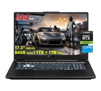 Asus TUF F17 Gaming Laptop | 17.3" FHD 144Hz | Intel 6-Core i5-11400H >i7-10870H | 64GB DDR4 1TB + 1TB SSD | GeForce RTX 3050 4GB Graphic | Backlit Thunderbolt4 Win11 Nero + 32GB MicroSD Card