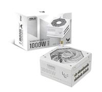 ASUS TUF GAMING 1000 W GOLD White Edition Alimentatore PC Modulare, 80+ Gold, ATX 3.1, Doppio Cuscinetto a Sfera, Ventole Axial-tech, Rivestimento PCB, Bianco, TUF-GAMING-1000G-WHITE