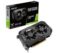 Asus TUF Gaming 1660Ti EVO Scheda Grafica, 6 GB GDDR6, PCIe 3.0, 2 HDMI 2.0b, 1 DisplayPort 1.4, 1 DVI-D, OpenGL 4.6, NVIDIA G-SYNC, TUF Gaming Alliance, PSU Consigliata 450W, GPU Tweak II, Nero