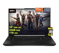 Asus TUF Gaming A16 Laptop 16" FHD+ 165Hz 7ms 100% sRGB AMD Octa-core Ryzen 7 7735HS 32GB RAM 1TB SSD Radeon RX 7700S 8GB (>RTX4060) Retroilluminato USB-C USB4 Ricarica rapida Win11 w/ICP Accessorio