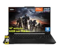ASUS TUF Gaming A16 Laptop 16" WUXGA 165Hz 100% sRGB AMD 8-core Ryzen 7 7735HS 64GB DDR5 1TB SSD Radeon RX 7700S (>RTX4060) retroilluminato USB4 AI Noise Cancelation Win11Pro w/ICP Accessorio