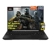 ASUS TUF Gaming A16 Laptop 16" WUXGA 165Hz 100% sRGB AMD 8-core Ryzen 7 7735HS 64GB RAM 1TB SSD Radeon RX 7700S 8GB (>RTX4060) Retroilluminato USB4 Ricarica rapida AI Noise Cancelation Win11 w/ICP