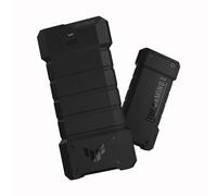 ASUS TUF Gaming A2- USB-C 3.2 Gen 2x2 Portable SSD Enclosure, Dual M.2 NVMe PCIe e SATA, MIL-STD-810H Resistenza alle cadute, IP68 Resistenza all'acqua e alla polvere, telaio in lega di alluminio e un