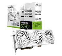 ASUS TUF Gaming GeForce RTX 5070 Ti 16GB GDDR7 BTF White Scheda grafica (NVIDIA DLSS 4, slot 3,125, PCIe 5.0, 3x DisplayPort 2.1b, 2x HDMI 2.1b, GC-HPWR, bianco, TUF-RTX5070TI-16G-BTF-WHITE)