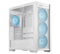 ASUS TUF Gaming GT302 ARGB White Edition ATX Mid-Tower Case Quattro ventole ARGB 140x28mm per flusso d'aria e pressione statica, pannello intercambiabile, pannello superiore staccabile, supporto
