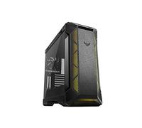 ASUS TUF Gaming GT501 Case Gaming, Supporto Fino al Formato EATX, Pannello Frontale in Metallo e Laterale in Vetro, Ventole RGB Aura Sync da 120mm, Ventola PWM posteriore da 140mm, Nero