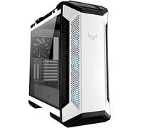 ASUS TUF Gaming GT501 White Edition Mid-Tower Computer Case per schede madri fino a EATX con 2 x USB 3.1 pannello frontale, vetro temperato fumè, struttura in acciaio e quattro ventole