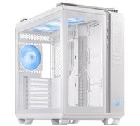 ASUS TUF GAMING GT502 PLUS TG ARGB WHITE Case per PC Gaming, Mid ATX, Doppia camera, Pannelli Laterali Senza Attrezzi, USB 3.2 Gen2 Type-C, 4 ventole ARGB preinstallate, Bianco