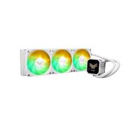ASUS TUF Gaming LC III 360 ARGB LCD WHT, Dispositivo di Raffreddamento a Liquido All-in-One, Tre Ventole ARGB Preinstallate, Display IPS LCD da 2,8, Tubi da 400 mm, Bianco