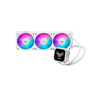 ASUS TUF Gaming LC III 360 ARGB LCD WHT, Dispositivo di Raffreddamento a Liquido All-in-One, Tre Ventole ARGB Preinstallate, Display IPS LCD da 2,8, Tubi da 400 mm, Bianco