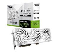 ASUS TUF Gaming NVIDIA GeForce RTX 5070 Ti, Scheda Grafica 16 GB GDDR7, 256 Bit, PCIe 5.0, 2 HDMI 2.1, 3 DisplayPort 2.1, Connettori Nascosti, Bianca, TUF-RTX5070TI-16G-BTF-WHITE