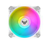 ASUS TUF Gaming TF120 ARGB Ventola per Case, 120mm, Avanzato Cuscinetto Fluidodinamico (FDB), Illuminazione ARGB Aura SYNC, Durata 250.000 Ore, Cuscinetti Antivibrazione, 1 Pezzo, Bianco