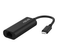 ASUS USB-C2500 V2, Adattatore Ethernet da 2.5G, Compatibile con 2.5G/1G/100Mbps, Facile Installazione, Ampia Compatibilità grazie alla Porta USB, Compatto e Adatto per i Viaggi, Nero
