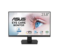 ASUS VA24ECE Monitor 23.8”, FullHD (1920x1080), 75Hz, IPS, USB-C, Frameless, Eye Care, Adaptive SYNC, FreeSync, Riduzione Luce Blu, Flicker Free, Installabile A Muro, Nero