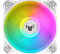 ASUS TUF Gaming TF120 ARGB Ventola per Case, 120mm, Avanzato Cuscinetto Fluidodinamico (FDB), Illuminazione ARGB Aura SYNC, Durata 250.000 Ore, Cuscinetti Antivibrazione, 1 Pezzo, Bianco