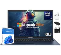 ASUS Vivobook 17 2025 Flagship Laptop, Computer FHD IPS da 17,3", Lifetime Office 2024, Intel i3 a 6 core, 40 GB di RAM + 2,5 TB di memoria (SSD da 2 TB + 500 GB Ext), Wi-Fi 6E, HubxcelAccessory, Win
