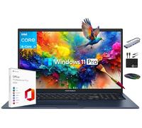 ASUS Vivobook 2025 - Computer portatile aziendale FHD IPS da 17,3", 16 GB di RAM, 1 TB di memoria (SSD da 512 GB + 500 GB Ext), processore Intel i3 a 6 core, Lifetime Office 2024 Copilot AI, Wi-Fi 6E