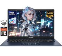 ASUS Vivobook - Computer portatile aziendale da 14 pollici, 24 GB di RAM 2 TB SSD Intel 6-Core i3-1315U (Beats i5-1135G7), laptop scolastico per studenti universitari con copilota AI NumberPad Webcam