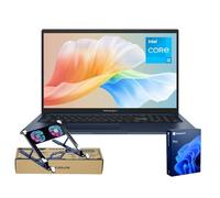 ASUS Vivobook - Computer portatile aziendale, display FHD da 17,3", Intel Core i3-1215U, 36 GB di RAM, SSD da 2 TB, touchpad, HDMI, webcam, Wi-Fi, Windows 11 Pro, blu, bundle con radiatore pieghevole