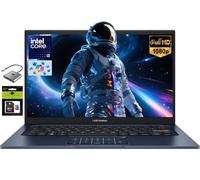 ASUS Vivobook - Computer portatile FHD da 14", Intel 6-Core i3-1315U (Beat i7-1250U), 8 GB di RAM 512 GB SSD, per studenti universitari e aziendali, con NumberPad, batteria lunga, webcam privata, Win