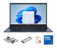 ASUS Vivobook - Computer portatile FHD da 14 pollici per studenti, lavoro, scuola, Intel Core 5 120U, 24 GB RAM 1 TB SSD, tastierino numerico, con hub Mytrix 6 in 1, MS Office 21 Lifetime, SSD esterno