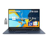 ASUS VivoBook - Computer portatile Touchscreen FHD da 15,6 pollici, Intel Core i7-1255U di 12a generazione, 40 GB di RAM, SSD PCIe da 2 TB, grafica Intel Iris Xe, tastiera retroilluminata, WiFi 6,