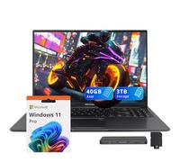 ASUS Vivobook - Computer portatile WUXGA da 16", Intel Core i7-1355U, 40 GB di RAM, 3 TB di spazio di archiviazione (2 TB SSD + set docking station da 1 TB), grafica Iris Xe, tastiera retroilluminata