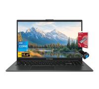 ASUS Vivobook Go 15.6'' FHD Laptop, processore Intel i3 8-Core, 8GB RAM, 128GB + 1TB SSD portatile, WiFi, display NanoEdge, ricarica rapida, tastiera, webcam, USB-C, HDMI, lettore di impronte digitali