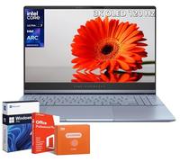 ASUS Vivobook S 15 OLED Laptop, Intel Ultra 7 155H, con licenza a vita Office Pro, display OLED da 15,6 pollici 3K 120 Hz, grafica ARC, 16 GB RAM, SSD da 1 TB, KB retroilluminato, Wi-Fi 6E, Windows11