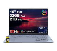 ASUS Vivobook S16 AI PC portatile 16 pollici 2.8k OLED 120Hz (600nits, 100% DCI-P3) Intel 16-core Ultra 9 285H 32GB DDR5 2TB SSD retroilluminato per Designer Creator Business Professional Win11 ICP