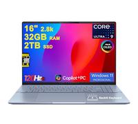 ASUS Vivobook S16 AI PC portatile 16 pollici 2.8k OLED 120Hz (600nits, 100% DCI-P3) Intel 16-core Ultra 9 285H 32GB RAM 2TB SSD retroilluminato per Creator Designer Business Professional Win11Pro ICP