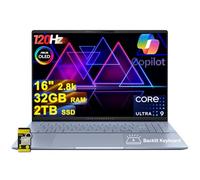 ASUS Vivobook S16 AI PC portatile 16 pollici 2.8k OLED 120Hz (600nits, 100% DCI-P3) Intel 16-core Ultra 9 285H 32GB RAM 2TB SSD retroilluminato per Creator Designer Business Professional Win11 ICP Hub