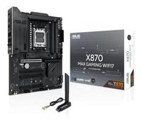 ASUS X870 MAX GAMING WIFI7, Scheda Madre AMD ATX, 12+2+1 Stadi di Alimentazione, Slot DDR5, Tre Slot M.2, PCIe 5.0, WiFi 7 con Q-Antenna, Ethernet Realtek 2,5Gb, HDMI, USB4 con USB-C, Aura Sync