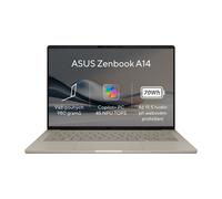 ASUS Zenbook A14 UX3407QA-OLED305W Notebook, SD-X1-26-100, 14", WUXGA, 32GB, 1TB SSD, Adreno, W11H, Brown, 2R