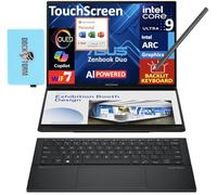 ASUS Zenbook Duo AI Powered 2-in-1 Laptop 14" Touchscreen OLED 2.8K Display (Intel Ultra 9-285H, 32GB LPDDR5X, 1TB PCIe SSD, Active Pen, Win 11 Pro) w/MS 365 Personal, DKZ USB Port Expander