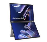 ASUS ZenScreen Duo OLED MQ149CD, Monitor Portatile e Pieghevole a 360° da 14", Full HD OLED (1920x1200), DisplayHDR 400 True Black, 100% DCI-P3, Dual USB-C, Mini-HDMI, Treppiede, Argento e Nero