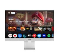 ASUS ZenScreen M32UC Monitor da 31,5", Ultra HD IPS (3840x2160), HDMI, DisplayPort, Hub USB, USB-C, HDMI e DisplayPort, Compatibile con Google TV e con lo Streaming, 99% sRGB, Argento