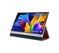 ASUS ZenScreen MQ13AH, Monitor USB Portatile, 13.3”, FullHD (1920x1080), OLED, 1ms, USB Type-C, Mini HDMI, Sensore Di Prossimità, Smart Case, HDR-10, Filtro Luce Blu, Flicker Free, Nero