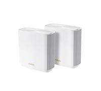 ASUS ZenWifi XT8 - Sistema Wi-Fi 6 Mesh Tri-Band AX6600, confezione da 2 (copertura di oltre 510 m2, AiProtection TrendMicro, 1 porta WAN da 2,5 Gigabit e 3 LAN, Smart TV compatibile con QoS) Bianco